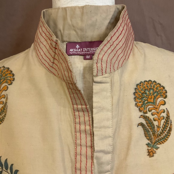 Block printed caftan - Picture 2 of 9